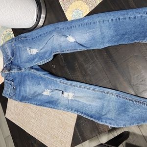 Skinny ripped jeans